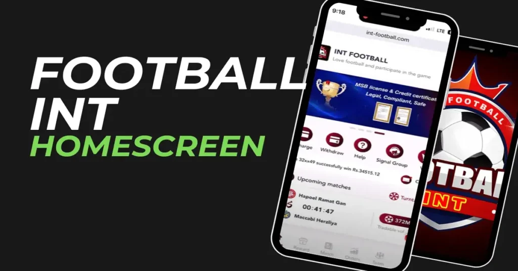 Football INT Home screen best online earning app in pakistan